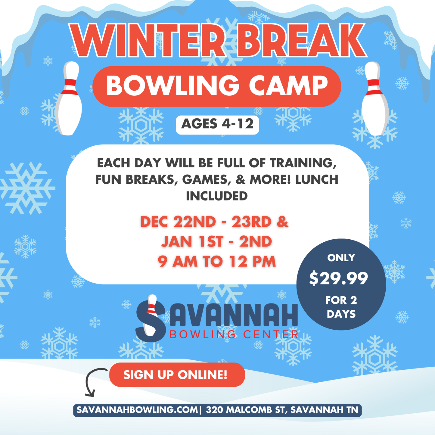 Winter Break Bowling Camp (1 Day)